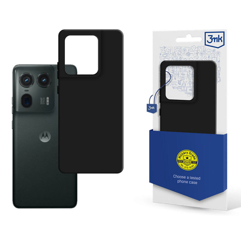 3MK Matt Case, skirta Motorola Moto Edge 50 Ultra, juodas
