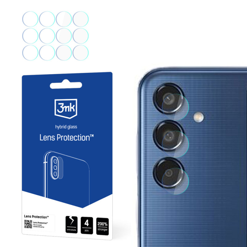 3MK Lens Protection 3MK6066 hibridinio stiklo fotoaparato objektyvo apsauga skirtas Samsung Galaxy M35 (4 vnt.)