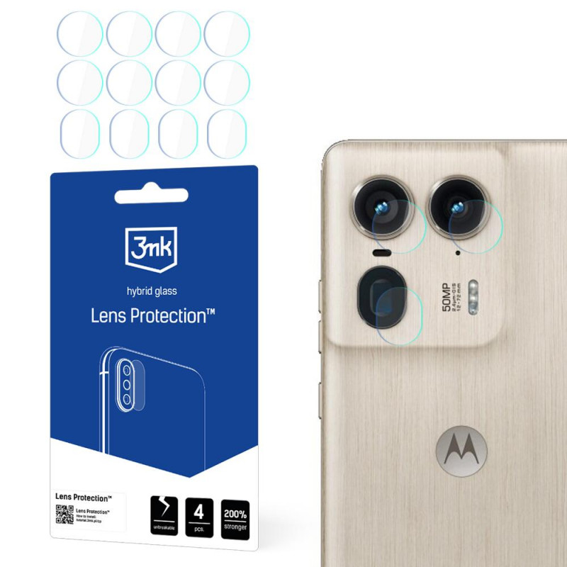 3MK Lens Protect Motorola Moto Edge 50 Ultra fotoaparato objektyvo apsauga (4 vnt.)