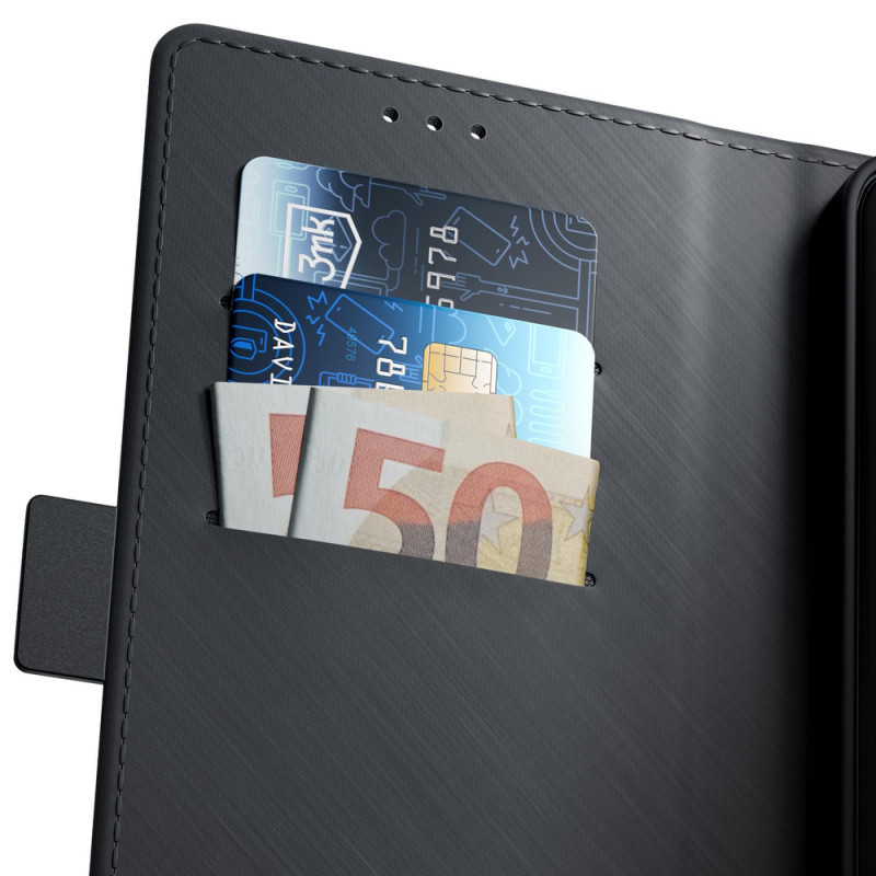3MK Wallet Case, skirta Apple iPhone 16 Pro Max, juodas