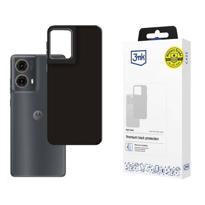 3MK Matt Case Motorola Moto G85, juodas
