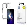 3mk Satin Armor Case+ dėklas, skirtas Apple iPhone 16 Pro Max, permatomas su juodu rėmeliu