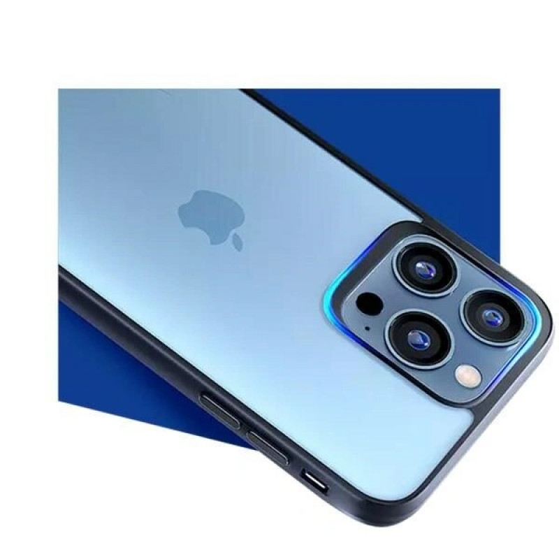 3mk Satin Armor Case+ dėklas, skirtas Apple iPhone 16 Pro Max, permatomas su juodu rėmeliu