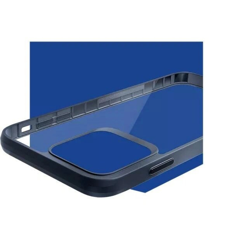 3mk Satin Armor Case+ dėklas, skirtas Apple iPhone 16 Pro Max, permatomas su juodu rėmeliu