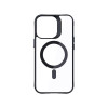 3mk Satin Armor MagCase su MagSafe, skirta Apple iPhone 16 Pro, permatomas su juodu rėmeliu