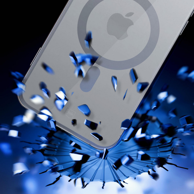 3mk Satin Armor MagCase su MagSafe, skirta Apple iPhone 16 Pro, permatomas su juodu rėmeliu