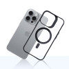 3mk Satin Armor MagCase su MagSafe, skirta Apple iPhone 16 Pro, permatomas su juodu rėmeliu