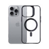 3mk Satin Armor MagCase su MagSafe, skirta Apple iPhone 16 Pro, permatomas su juodu rėmeliu