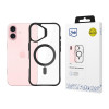 3mk Satin Armor MagCase su MagSafe, skirtas Apple iPhone 16 (W-3SAMaCa-AiP16-0), permatomas su juodu rėmeliu
