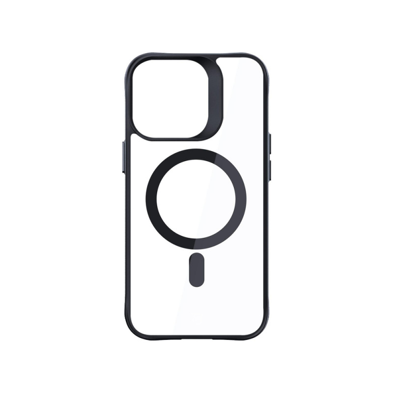 3mk Satin Armor MagCase su MagSafe, skirta Apple iPhone 16 Pro Max (W-3SAMaCa-AiP16PM-0), permatomas su juodu rėmeliu