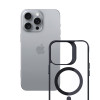 3mk Satin Armor MagCase su MagSafe, skirta Apple iPhone 16 Pro Max (W-3SAMaCa-AiP16PM-0), permatomas su juodu rėmeliu