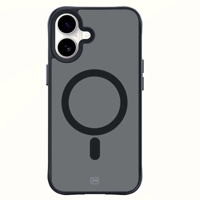 3mk Smoke MagCase su MagSafe, skirta Apple iPhone 16 (W-3SmoMaCa-AiP16-0), pusiau permatomas