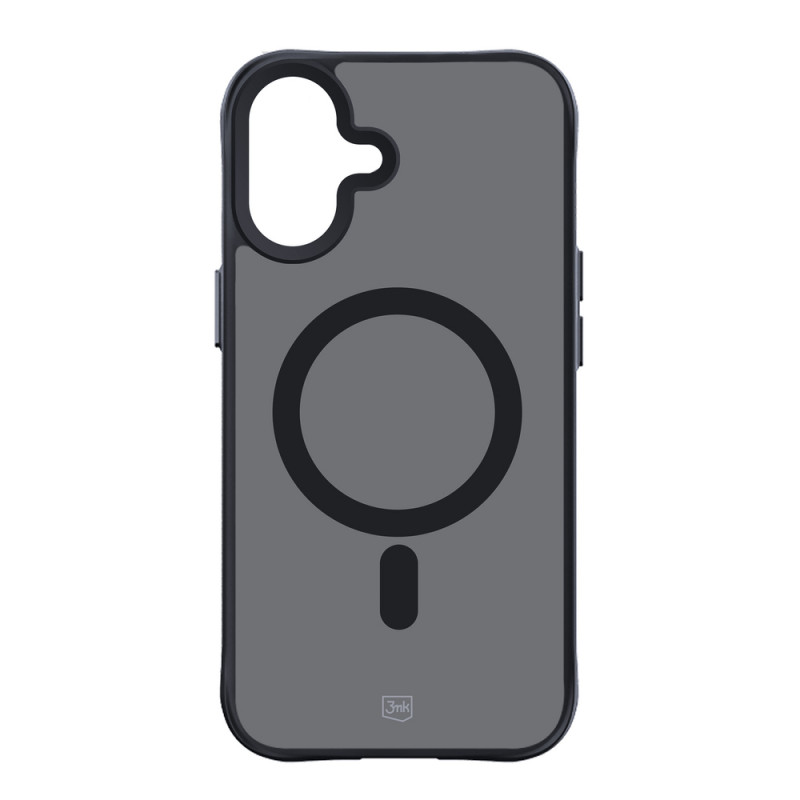 3mk Smoke MagCase su MagSafe, skirta Apple iPhone 16 (W-3SmoMaCa-AiP16-0), pusiau permatomas