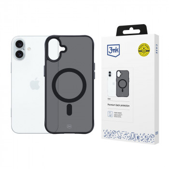 3mk Smoke MagCase su MagSafe, skirta Apple iPhone 16 Plus (W-3SmoMaCa-AiP16Plu-0), pusiau permatomas