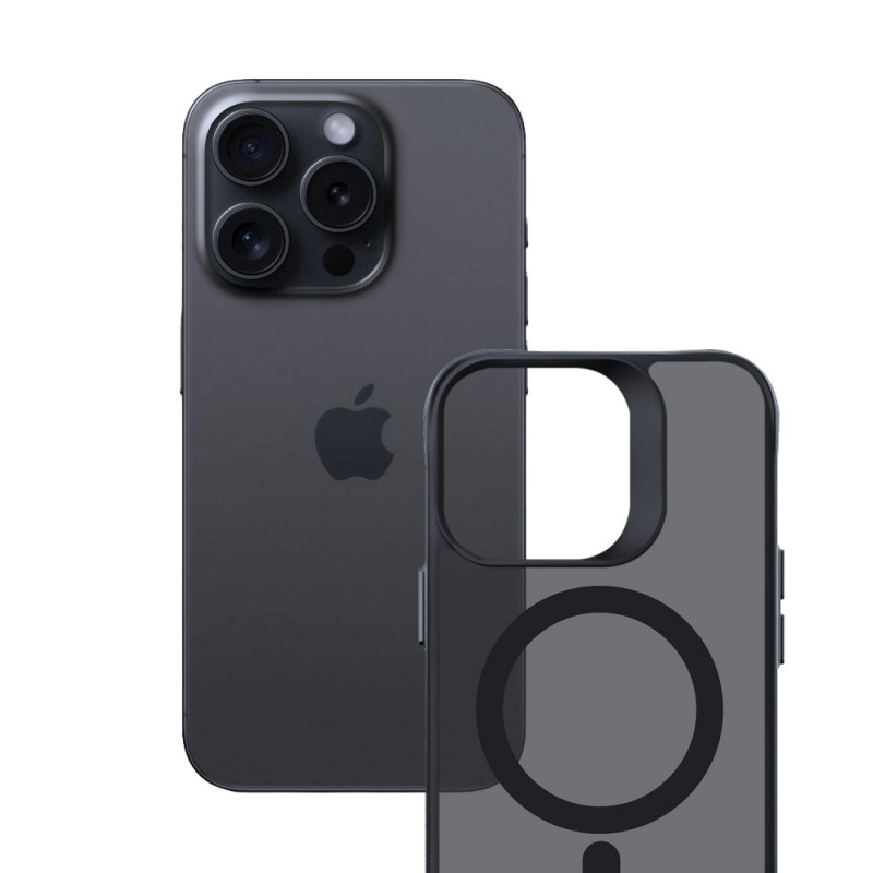 3mk Smoke MagCase su MagSafe, skirta Apple iPhone 16 Pro Max (W-3SmoMaCa-AiP16PM-0), pusiau permatomas