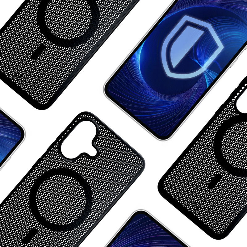 3mk COOLing MagCase, skirta Apple iPhone 16, juodas