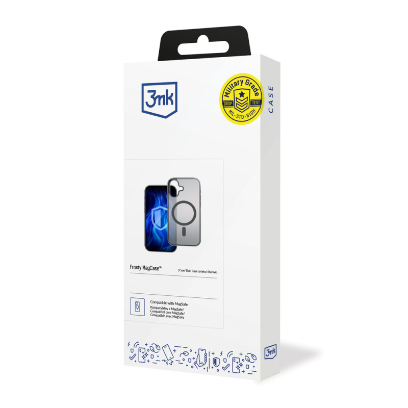 3MK Frosty MagCase dėklas, skirtas Apple iPhone 16 Plus, juodas