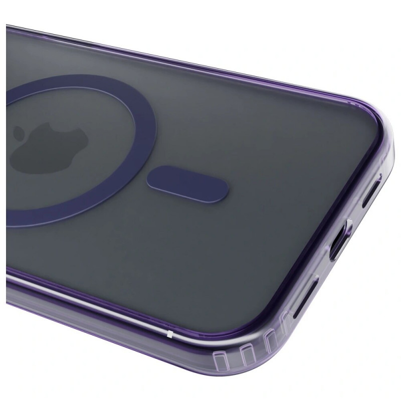3MK Frosty MagCase MagSafe išmaniojo telefono dėklas, skirtas Apple iPhone 13 Pro, purpurinis