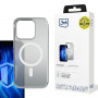 3MK Frosty MagCase MagSafe išmaniojo telefono dėklas, skirtas Apple iPhone 15 Pro, baltas