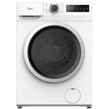 Midea MF110W80/W-PL Slim skalbimo mašina, 8 kg, balta/juoda