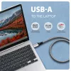 Goobay AXAGON ADE-AM50 USB-A Gigabit Ethernet adapteris su integruotu 5 m CAT6 kabeliu, RJ-45