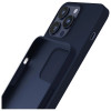 3MK silikoninis dėklas, skirtas Apple iPhone 16 Pro Max, tamsiai mėlynas