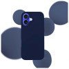 3MK Silicone Case, skirta Apple iPhone 16 Plus, tamsiai mėlyna