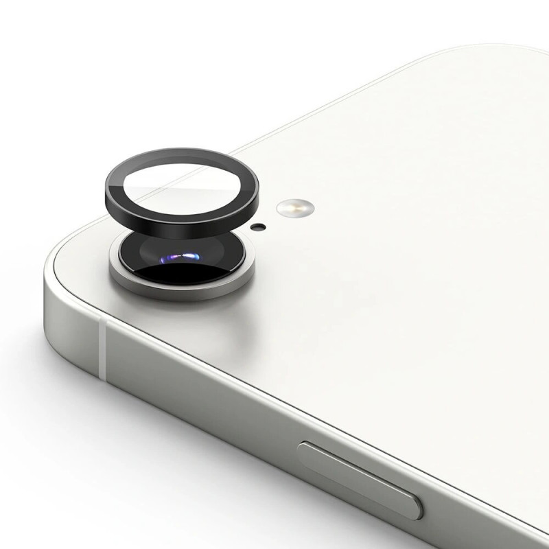 Ringke fotoaparato rėmelio apsauga, skirta Apple iPhone 17e / 16e, juoda (2 vnt.)
