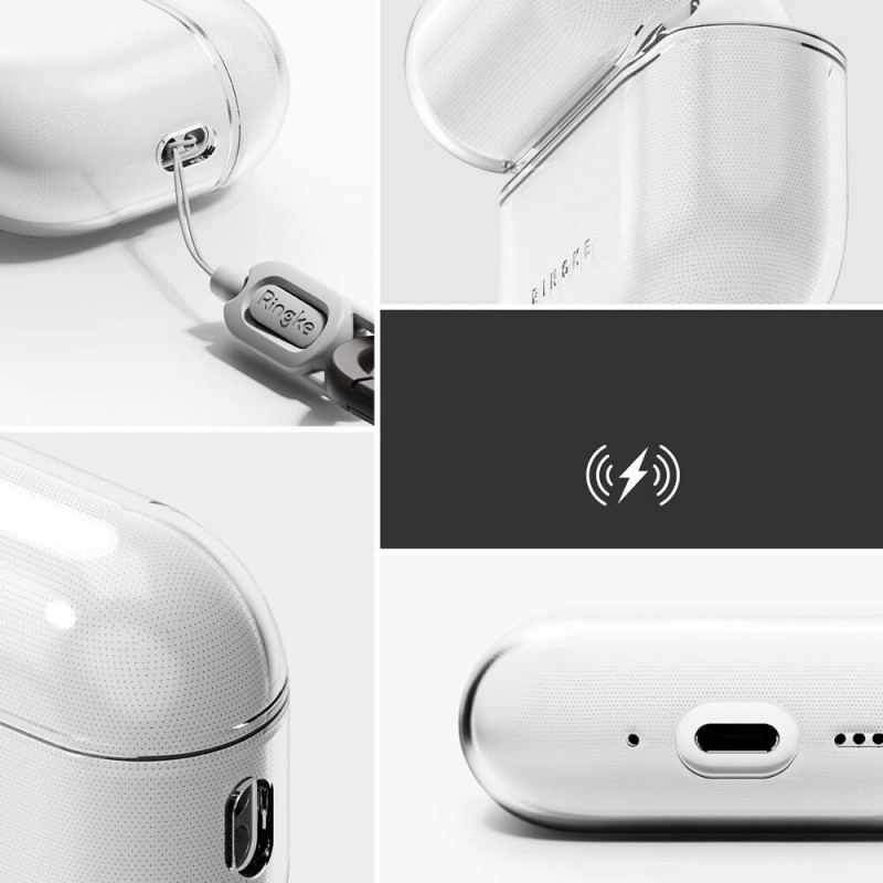 Ringke Air dėklas, skirtas Apple AirPods Pro 3, permatomas