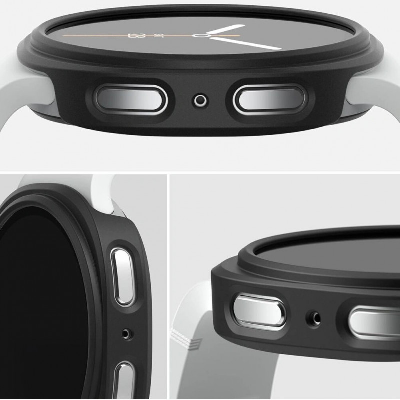 Ringke Slim RGK11819 dėklas skirtas Samsung Galaxy Watch 8 / 9 44 mm, permatomas ir matinis juodas (2 vnt.)