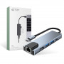 Tech-Protect V3 5in1 USB-C šakotuvas, pilkas