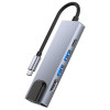 Tech-Protect V3 5in1 USB-C šakotuvas, pilkas
