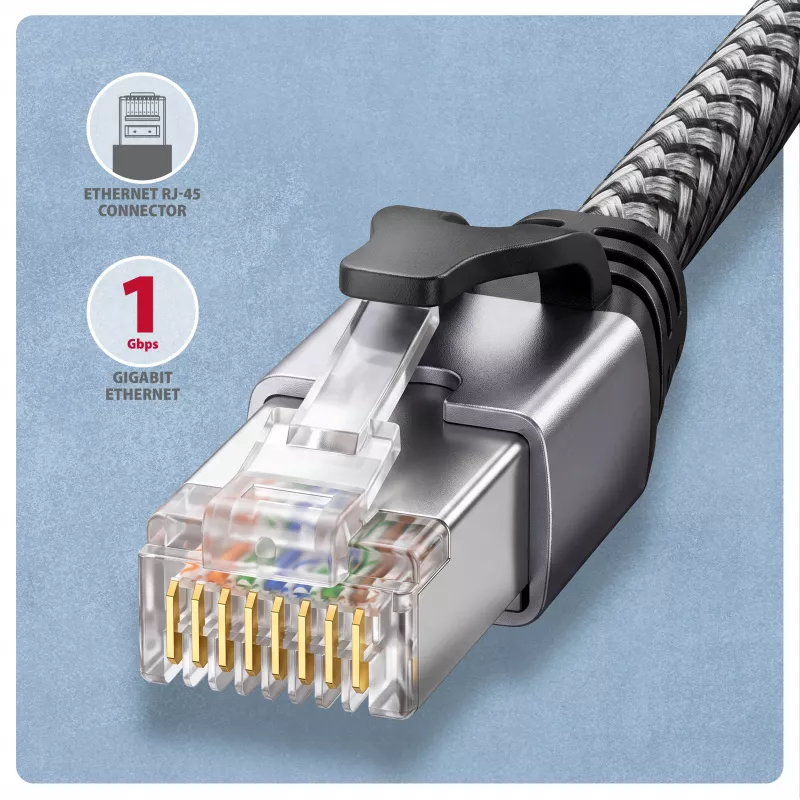 Goobay AXAGON ADE-AM15 USB-A į Gigabit Ethernet adapteris su integruotu 1,5 m CAT6 kabeliu