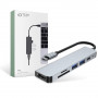 Tech-Protect V4 6-in-1 USB-C šakotuvas, pilkas
