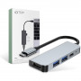Tech-Protect V2 4-in-1 USB-C šakotuvas, pilkas