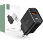 Tech-Protect C30W 2 prievadų sieninis įkroviklis, USB-C PD 30W ir USB-A QC 3.0, juodas