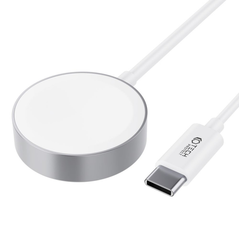Tech-Protect UltraBoost magnetinis įkroviklis Apple Watch, USB-C, 120 cm, baltas