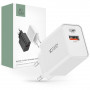 Tech-Protect NC30W 2 prievadų sieninis įkroviklis PD 30W QC 3.0, baltas