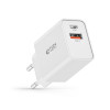 Tech-Protect NC30W 2 prievadų sieninis įkroviklis PD 30W QC 3.0, baltas