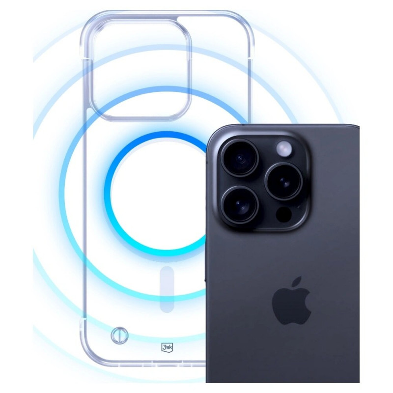 3mk Just20g MagCase Apple iPhone 15 Pro išmaniojo telefono dėklas, permatomas