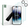 Tech-Protect Supreme Set grūdintas stiklas Apple iPhone 15, permatomas (2+1 vnt.)