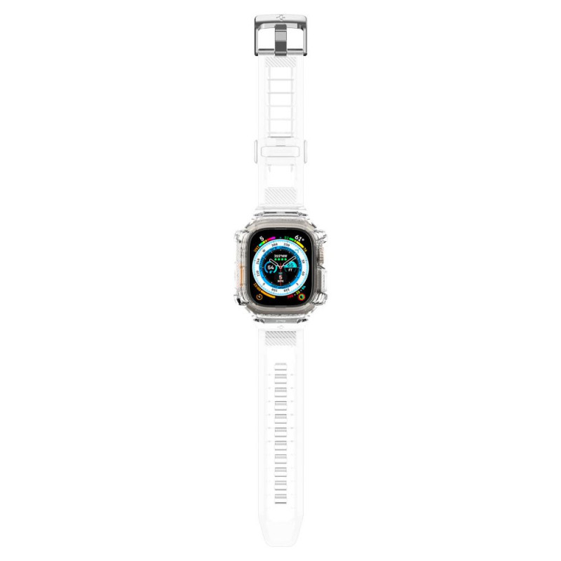 Spigen Rugged Armor Pro apyrankė su dėklu, skirta Apple Watch Ultra 49 mm, Crystal Clear