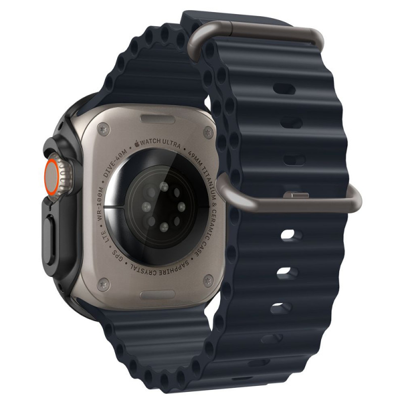 Spigen Thin Fit Apple Watch Ultra 1 / 2 / 3 49 mm dėklas, juodas