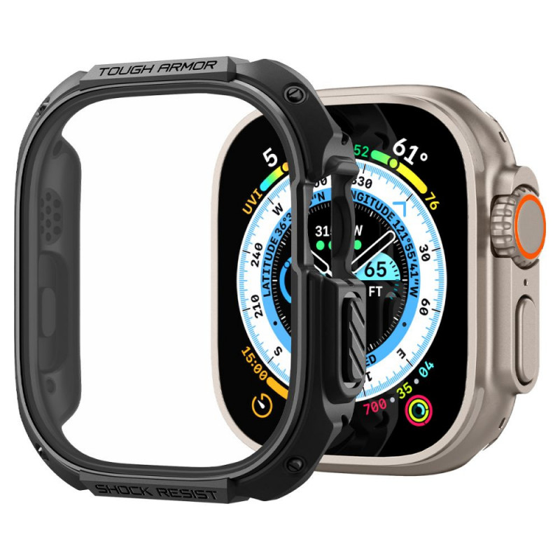 Spigen Tough Armor dėklas, skirtas Apple Watch Ultra 49 mm, juodas