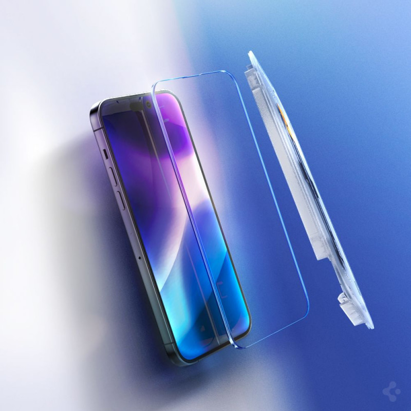 Spigen GLAS.tR EZ Fit grūdintas stiklas, skirtas Apple iPhone 14 Pro, permatomas (2 vnt.)