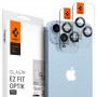 Spigen Optik.tR EZ Fit fotoaparato objektyvo apsauga, skirta Apple iPhone 14 / 14 Plus / 15 / 15 Plus, juoda (2 vnt.)