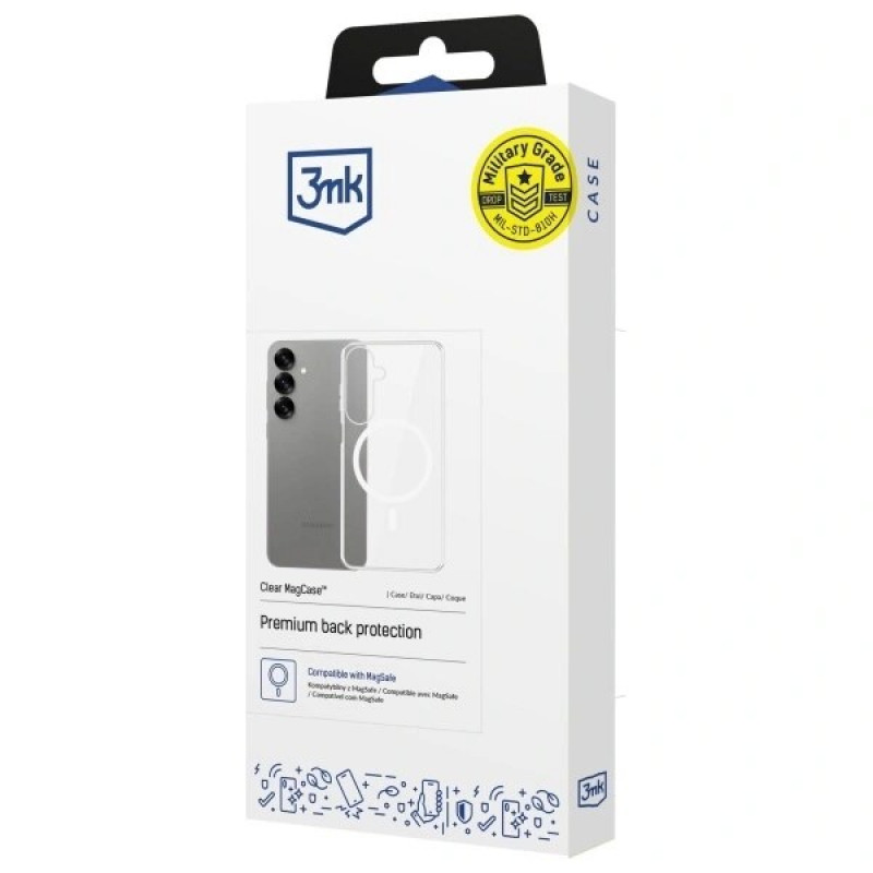 3MK Clear MagCase, skirta Samsung Galaxy S25+, MagSafe, permatomas