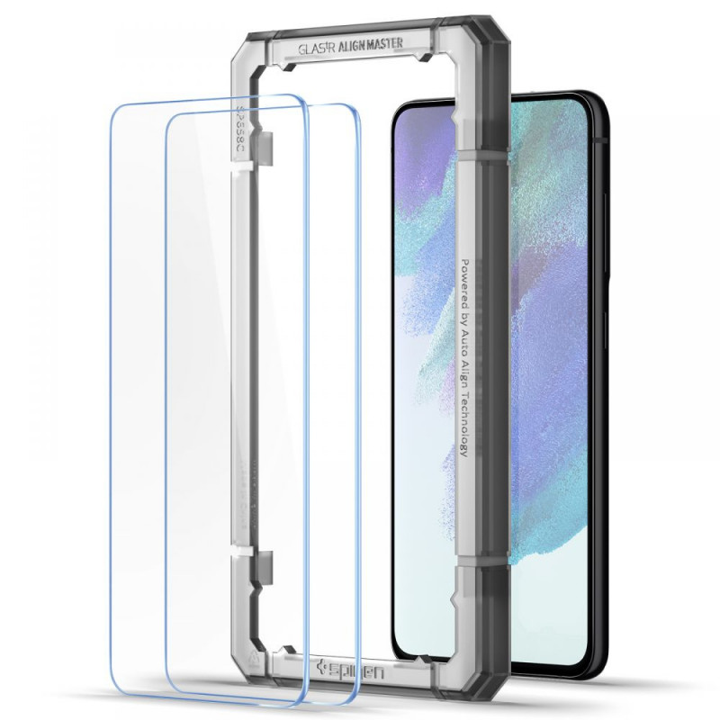Spigen AlignMaster GLAS.tR grūdintas stiklas, skirtas Samsung Galaxy S21 FE (2 vnt.)