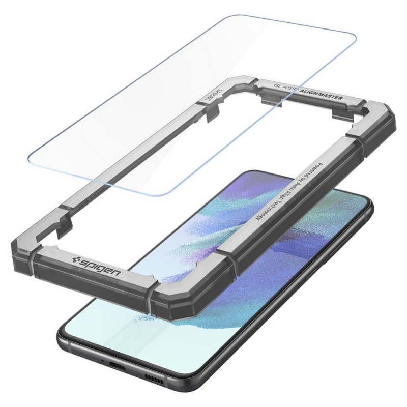 Spigen AlignMaster GLAS.tR grūdintas stiklas, skirtas Samsung Galaxy S21 FE (2 vnt.)