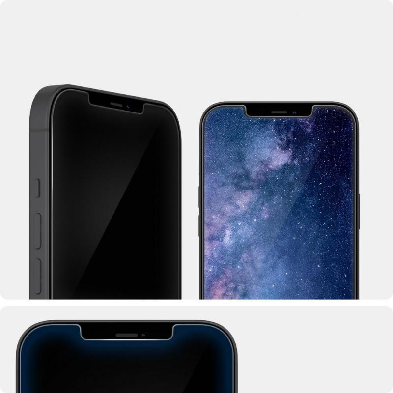 Spigen GLAS.tR EZ Fit grūdintas stiklas, skirtas Apple iPhone 12 / 12 Pro (2 vnt.)